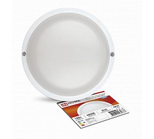 Светильник светодиодный пылевлагозащищенный для ЖКХ СПП-КРУГ 18Вт 230В 4000К 1440Лм IP65  4690612034737  IN HOME