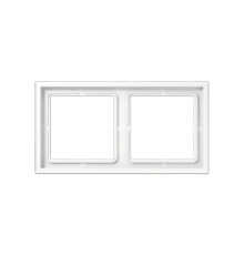 Рамка для вертикальной и горизонтальной установки, 2 поста; термопласт; белый; LS Zero  LSZ982BFWW  Jung