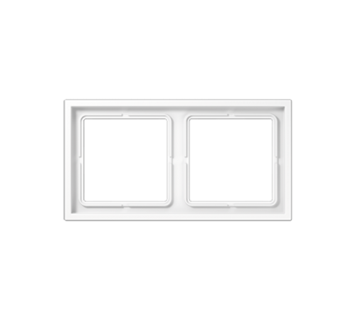 Рамка для вертикальной и горизонтальной установки, 2 поста; термопласт; белый; LS Zero  LSZ982BFWW  Jung