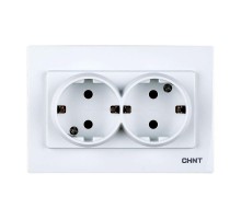 Двойная телефонная розетка 4 контактная  715472  CHINT