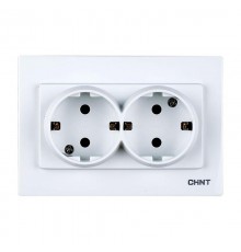 Двойная телефонная розетка 4 контактная  715472  CHINT