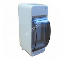 Щиток о/п на 2 мод. с вертикальной дверцей. 130х51х83мм  68102  Рувинил