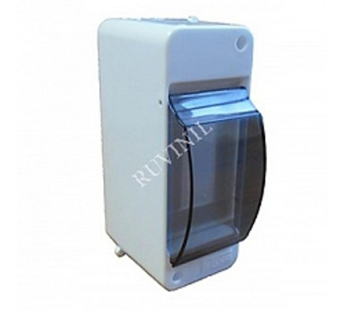 Щиток о/п на 2 мод. с вертикальной дверцей. 130х51х83мм  68102  Рувинил