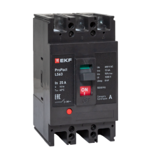 Выключатель автоматический LS63 15кА 3P 25А ProPact  mccb-63-15-3-25-ls  EKF