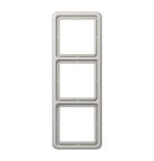 Рамка для вертикальной и горизонтальной установки ударопрочная, 3-кратная; светло-серая  CD583WULG  Jung