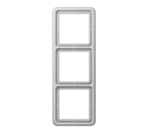 Рамка для вертикальной и горизонтальной установки ударопрочная, 3-кратная; светло-серая  CD583WULG  Jung