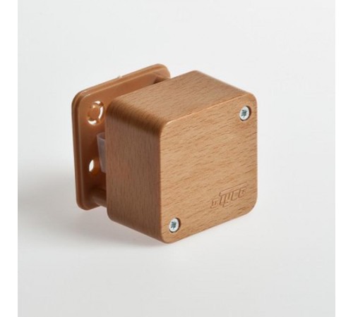 Коробка распределительная для о/п, 55х55х32мм (2 клемника,бук на светлой основе)  65002-38М  Рувинил