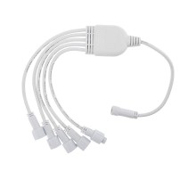 Разветвитель -Y для уличных гирлянд Professional (1 вход, 5 выходов) белый ПВХ  315-434  NEON-NIGHT