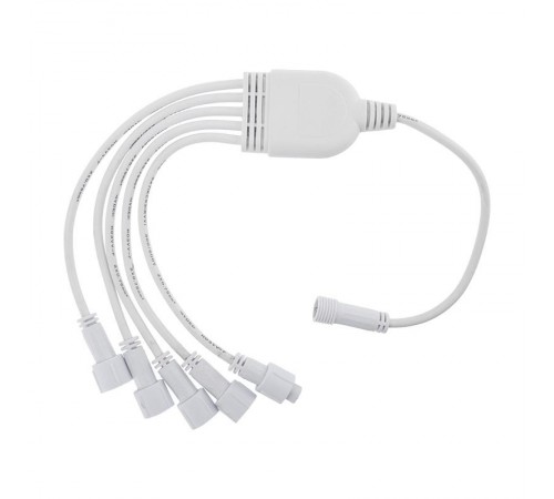 Разветвитель -Y для уличных гирлянд Professional (1 вход, 5 выходов) белый ПВХ  315-434  NEON-NIGHT