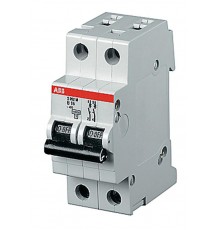 Выключатель автоматический двухполюсный S202P 0,5А D 25кА (S202P D0.5)  2CDS282001R0981  ABB