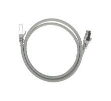Патч-корд S/FTP CAT 6A (10G), RJ45-RJ45, 28AWG, LSZH, серый, 1м REXANT  02-0390-1  REXANT