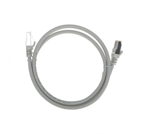Патч-корд S/FTP CAT 6A (10G), RJ45-RJ45, 28AWG, LSZH, серый, 1м REXANT  02-0390-1  REXANT