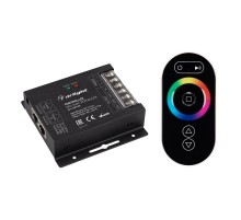 Контроллер ARL-OVAL-RGB Black (12-24V, 3x10A, ПДУ Овал, RF, RJ45)  027157  Arlight