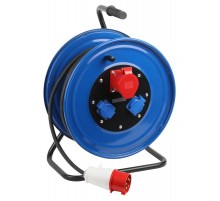 Удлинитель силовой IND380-RM-3e-5x4-20m-IP44 380В на катушке 3 розетки 1xCEE 5P/2xSCHUKO 20м КГ 5х4 32A IP44  Б0057312  ЭРА