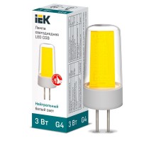 Лампа светодиодная COB капсула 3Вт 230В 4000К керамика G4   LLE-COB-3-230-40-G4  IEK