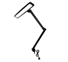 Настольная бестеневая лампа на струбцине , 84 LED, регулятор яркости, черная  31-0411  REXANT