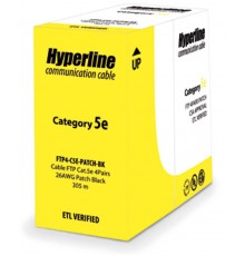 FUTP4-C5E-P26-IN-LSZH-OR-305 (305 м) Кабель витая пара, экранир. F/UTP, категория 5e, 4 пары(26 AWG), многожил. (patch), LSZH  237170  Hyperline