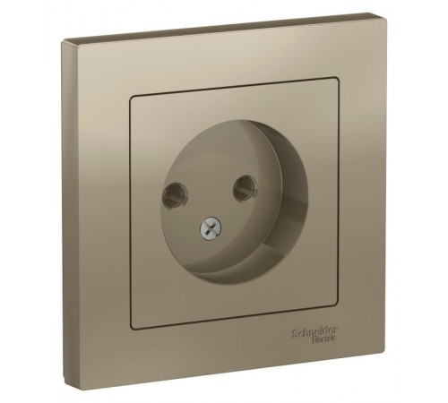 AtlasDesign Шампань Розетка без заземления, 16А, (в сборе с рамкой)  ATN000540  SE