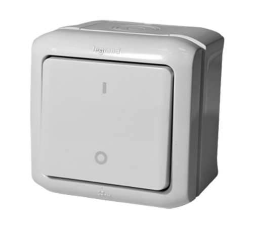 Quteo Серый Выключатель двухполюсный IP44  782339  Legrand
