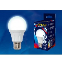Лампа светодиодная LED-A60 12W/NW/E27/FR PLP01WH LED. "груша", матовая. серия Яркая, пр-во Россия, 4000K  UL-00001527  Uniel