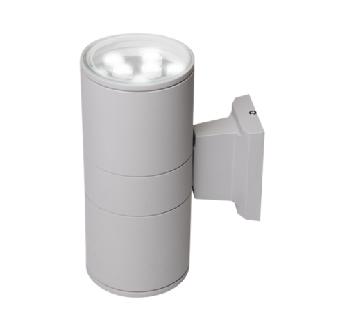 Светильник светодиодный архитектурный ДБУ PWL-245110/24D 2x9Вт 6500К IP65 фасадный серый  2857941  Jazzway