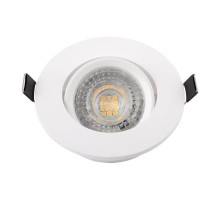 Светильник светодиодный встраиваемый DK3020-WH , IP20, 10Вт, GU5.3, LED, белый, пластик  DK3020-WH  DENKIRS