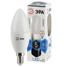 Лампа светодиодная LED 5Вт E14 220В 4000К smd B35 свеча  Б0018872  ЭРА
