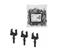 Крепеж-клипса для трубы 16 мм с дюбелем (100 шт.) черная   SQ0405-0191  TDM