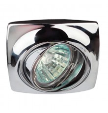 Светильник точечный встраиваемый под лампу KL63A 50Вт MR16 хром литой  Б0021521  ЭРА