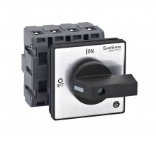 Выключатель-Разъединитель 4P 40A IP20 с чёрной рукояткой на дверцу 4 винтами  MSD40420B  SE