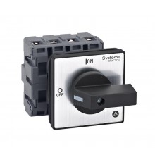 Выключатель-Разъединитель 4P 63A IP20 с чёрной рукояткой на дверцу 4 винтами  MSD63420B  SE