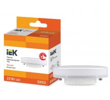 Лампа светодиодная LED 10Вт GX53 220В 3000К T75 таблетка  LLE-T80-10-230-30-GX53  IEK