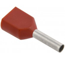 Наконечник НШВИ(2) 0,75-8 темно-красный (20шт/упак)  UTE10-4-D75-100  IEK