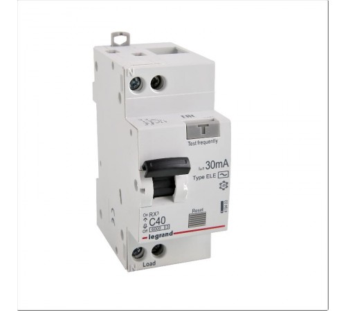 Выключатель автоматический дифференциального тока RX3 1п+N 40А C 30мА тип AC  419403  legrand