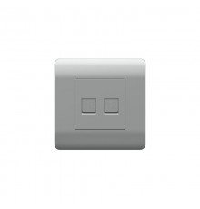 Розетка компьютерная 2хRJ45, серебряный(NEW3-E)  431456  CHINT