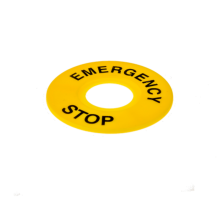 Комплект желтых табличек, круг, "Emergency Stop", 60мм (уп. 2 шт.) КОМПЛЕКТ ТАБЛИЧЕК MTB2-F07 (2 ШТ.)  43380  ОВЕН