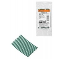 Набор трубок термоусаживаемых, не поддерживающих горение, клеевых, длиной 10 см ТТкНГ(3:1) "Моноцвет, зелёный 1,5/0,6 "  SQ0548-2601  TDM