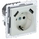 BRITE Розетка с заземлением со шторками 16А с USB A+A 3,1А РЮш10-2-БрЖ жемчужный  BR-R14-16-U21-D31-K36  IEK