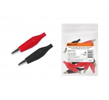 Зажим "крокодил" ЗКИ 3А 40мм в изоляции красный/черный (5шт+5шт)  SQ0541-0017  TDM