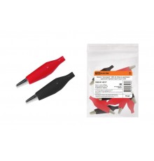 Зажим "крокодил" ЗКИ 3А 40мм в изоляции красный/черный (5шт+5шт)  SQ0541-0017  TDM