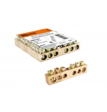 Шина "N" нулевая 6х9мм 6/1 (6 групп/крепеж по центру)   SQ0801-0037  TDM