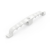 Держатель труб для прямого монтажа двусторонний на 8 мест в гофроящике белый d20 (100шт/кор) Промрукав  PR13.03297  Промрукав