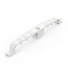 Держатель труб для прямого монтажа двусторонний на 8 мест белый d20 (20шт/120шт уп/кор) Промрукав  PR13.03294  Промрукав