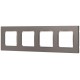 Рамка для розеток и выключателей  Серия 12 12-5204-16 на 4 поста, Классик, титан  Б0067774  ЭРА