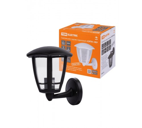 Светильник садово-парковый "СИТИ" НБУ 07-60-003 У1 6-ти гранник настенный вверх черный  SQ0330-1306  TDM