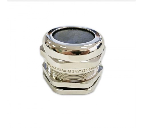 Кабельный ввод G1-1/4 латунный УТ1,5 IP68 (d кабеля 25-33 мм)  zeta30173  ГОФРОМАТИК