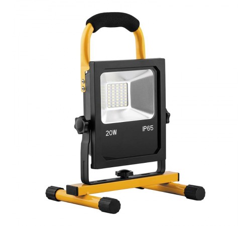 Прожектор светодиодный LL-912 на подставке с зарядным устройством 20W, 6400K, 40*SMD5730, IP65, 215*185*320 мм  32088  FERON