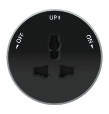 MultiTrack Антрацит Розетка универсальная круглая 13А/250В Антрацит MTK13002B SE
