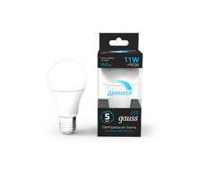 Лампа светодиодная A60 11W 990lm 6500К E27 диммируемая  102502311-D  Gauss