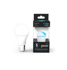 Лампа светодиодная A60 11W 990lm 6500К E27 диммируемая  102502311-D  Gauss